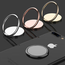 Load image into Gallery viewer, Luxury metal Mobile Phone Socket Holder Universal 360 Degree Rotation Finger Ring Holder Magnetic Car Bracket Stand Accessories